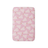 クリスマスツリーパターンピンク バスマット (正面縦)