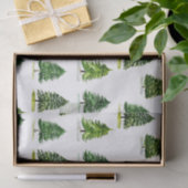 クリスマスツリーパターンフェスティバルグリーンウォーター色 薄葉紙 (ギフト)