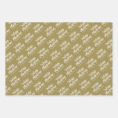 クリスマスツリーパターンフェスティバルスクリプトファミリー ラッピングペーパーシート (正面3)