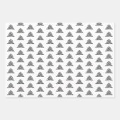 クリスマスツリーパターンフェスティバルスクリプトファミリー ラッピングペーパーシート (正面2)