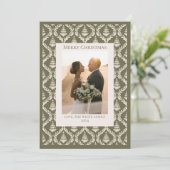 クリスマスツリーパターンホリデーカード（写真あり） サンキューカード (スタンド正面)