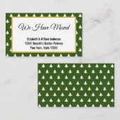 クリスマスツリーパターンホリデームービングアナウンス エンクロージャーカード (正面/裏面)