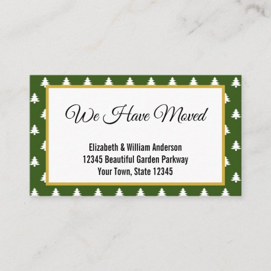 クリスマスツリーパターンホリデームービングアナウンス エンクロージャーカード (正面)