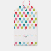 クリスマスツリーパターンモダンフェスティバルミニマル赤 ギフトタグ (裏面)