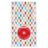 クリスマスツリーパターンモダンフェスティバルミニマル赤 スモールペーパーバッグ (裏面)