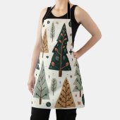 クリスマスツリーパターンヴィンテージ休日 エプロン (インサイチュ)