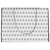 クリスマスツリーパターン白黒 ラージペーパーバッグ (裏面)