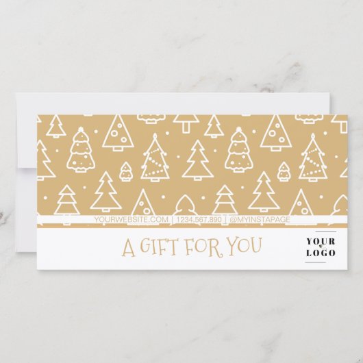 クリスマスツリーパターン私のカスタムビジネスのロゴ (正面)