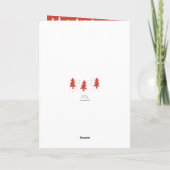 クリスマスツリーパターン赤水カラーカスタム写真 シーズンカード (裏面)