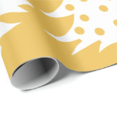 クリスマスツリーパターン金ゴールド白 ラッピングペーパー (ロールコーナー)