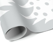 クリスマスツリーパターン銀白色 ラッピングペーパー (ロールコーナー)