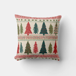 クリスマスツリーパターン（の模様が）ある クッション