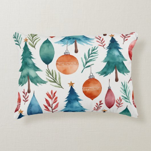クリスマスツリーパターン アクセントクッション (正面)