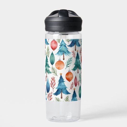 クリスマスツリーパターン ウォーターボトル (正面)