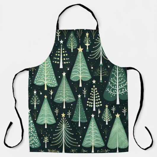 クリスマスツリーパターン エプロン (正面)