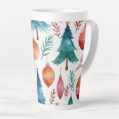 クリスマスツリーパターン カフェラテマグ (右アングル)