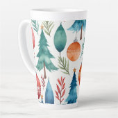 クリスマスツリーパターン カフェラテマグ (左アングル)