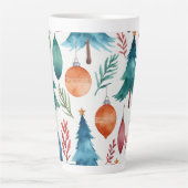 クリスマスツリーパターン カフェラテマグ (正面)