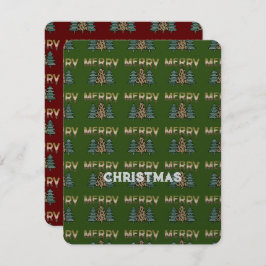 クリスマスツリーパターン カード