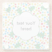 クリスマスツリーパターン ガラスコースター (裏面)