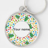 クリスマスツリーパターン キーホルダー (正面)