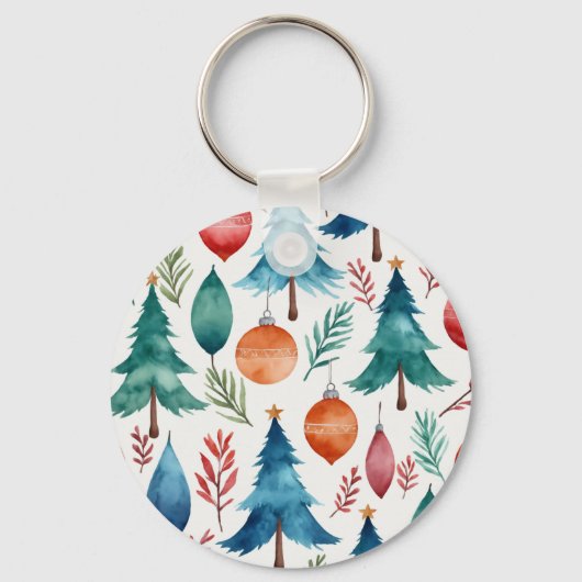 クリスマスツリーパターン キーホルダー (正面)