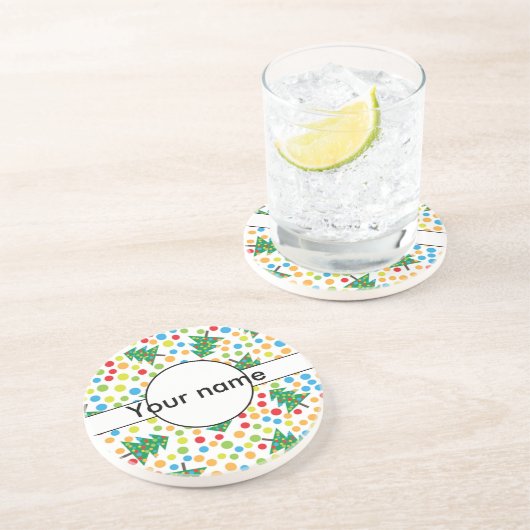 クリスマスツリーパターン コースター (側面)