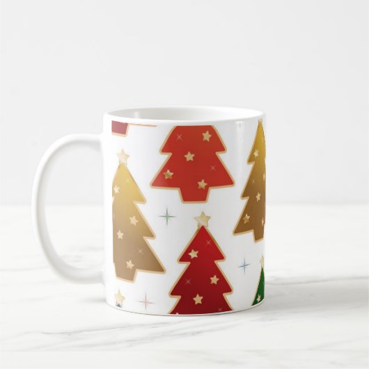クリスマスツリーパターン コーヒーマグカップ (左)