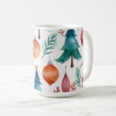 クリスマスツリーパターン コーヒーマグカップ (正面右)