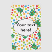 クリスマスツリーパターン ゴルフタオル (正面)