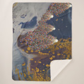 クリスマスツリーパターン シェルパブランケット (正面)