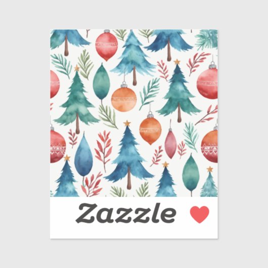 クリスマスツリーパターン シール (シート)