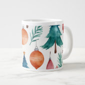 クリスマスツリーパターン ジャンボコーヒーマグカップ (正面右)