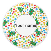 クリスマスツリーパターン セラミックノブ (正面)