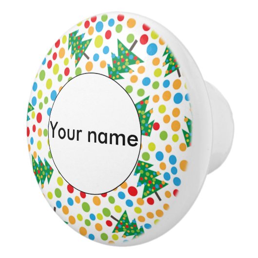 クリスマスツリーパターン セラミックノブ (右)