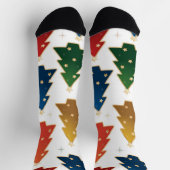 クリスマスツリーパターン ソックス (上部)