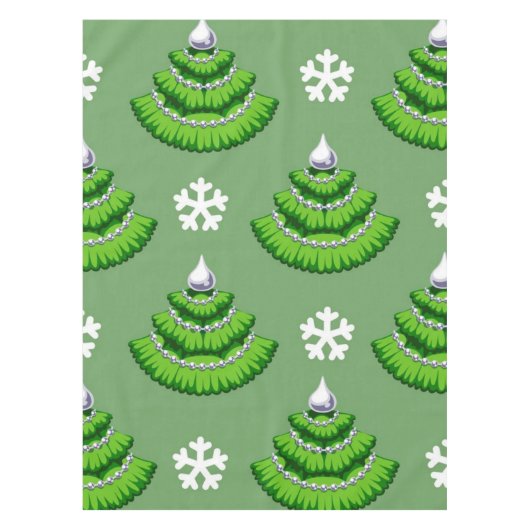 クリスマスツリーパターン テーブルクロス (正面)