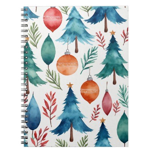 クリスマスツリーパターン ノートブック (正面)