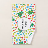 クリスマスツリーパターン ハンドタオル (ハンドタオル)