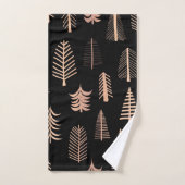 クリスマスツリーパターン バスタオルセット (ハンドタオル)