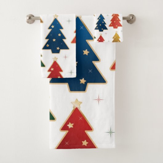 クリスマスツリーパターン バスタオルセット (インサイチュ)