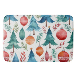 クリスマスツリーパターン バスマット