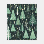 クリスマスツリーパターン フリースブランケット (正面)