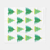 クリスマスツリーパターン フリースブランケット (正面(横))