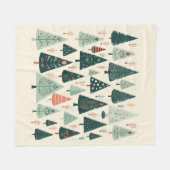 クリスマスツリーパターン フリースブランケット (正面(横))