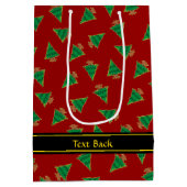 クリスマスツリーパターン ミディアムペーパーバッグ (裏面)