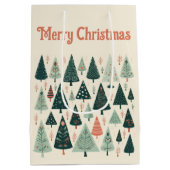クリスマスツリーパターン ミディアムペーパーバッグ (裏面)