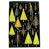 クリスマスツリーパターン ミディアムペーパーバッグ (正面)