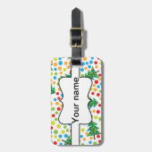 クリスマスツリーパターン ラゲッジタグ (正面縦)