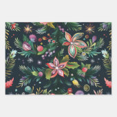 クリスマスツリーパターン ラッピングペーパーシート (正面)